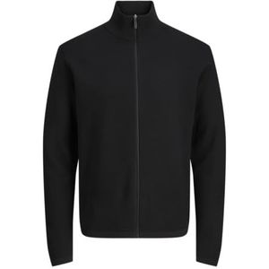 Jcostance Knit Badge Zip Cardigan, zwart, S