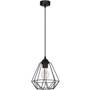 Light-Home Corral Industrieel Pendellamp - Moderne Hanglampe voor Woonkamer, Slaapkamer Eetkamer en Keuken – Metalen Hanglamp - 1 Lichtbron - Zwart