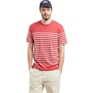 Armor Lux, Zeeman ""Etel"" Heritage, T-shirt voor heren, kardinaal E24/Milk, M