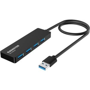 OBERSTER USB C Hub, 4-in-1 USB C multiport met snelle gegevensoverdracht, USB 3.0 Hub-adapter compatibel met desktopcomputer, MacBook Pro/Air, iMac, Surface Pro en andere laptops
