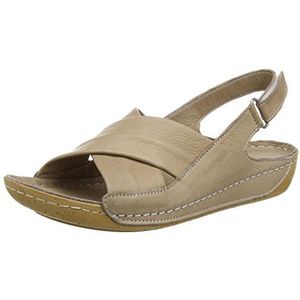 Andrea Conti Dames 0021563 Open Sandalen, Braun Taupe 066., 41 EU