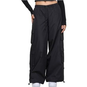 Urban Classics Damesbroek Ripstop Double Cargo Pants Black S, zwart, S