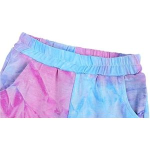 Little Hand Meisjespyjama korte meisjes pyjama's shorts kinderen zomer pyjama sets 1-7 jaar, stropdasverf, 116 cm