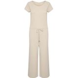 Part Two - Jumpsuit - Beige - Korte Mouwen - Smalle Tailleband
