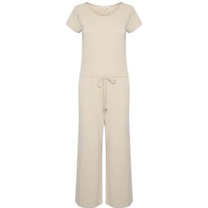 Part Two - Jumpsuit - Beige - Korte Mouwen - Smalle Tailleband