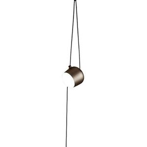 Aim Small F0095026 Hanglamp, diffuser van polycarbonaat, ABS-reflector, zwenkbaar, netvoeding, 12 W, 17 x 17 x 14,9 cm, bruin