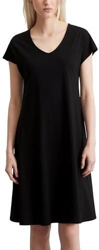 Jerseyjurk - Effen - TENCEL™ - Kwartmouw - V-hals - Knielengte