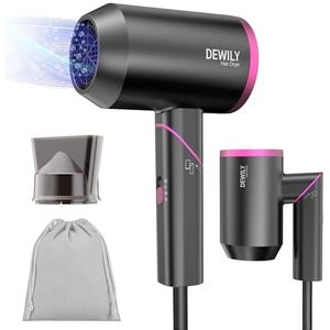 DEWILY - Krachtige Mini-Reishaardroger - 1800 W - Inklapbare Handgreep - 3 Temperatuurinstellingen