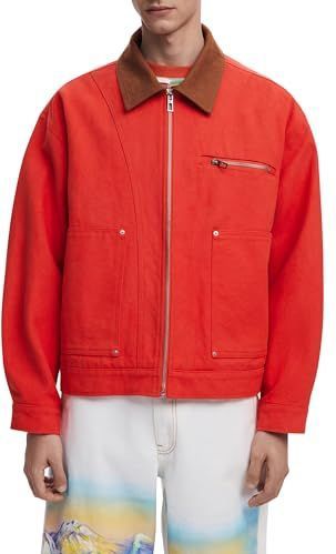 Desigual - Jas - Multicolor - Met Contrasterende Kraag - Voorzak met Rits