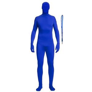 Full Bodysuit Unisex Spandex Stretch Volwassen Kostuum Zentai Verdwijnen Man Body Suit - Blauw - XL