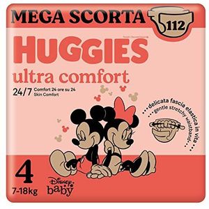 HUGGIES Ultra Comfort luiers maat 4 (7-18 kg) 112 luiers