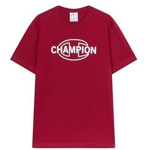 Champion Legacy Heren, Graphic Crewneck T-Shirt, XS, Rood, Rood, XS
