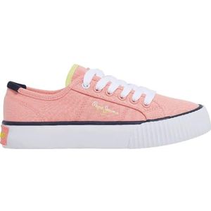 Pepe Jeans Ottis Basic G Sneaker, oranje (Pastel Orange), 1,5 UK, Oranje Pastel Oranje, 33 EU