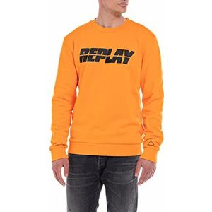 Replay Sweatshirt voor heren, Helder Oranje 700, S