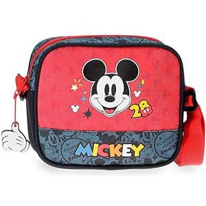 Disney Mickey Get Moving Schoudertas, klein, meerkleurig, 18 x 15 x 5 cm, polyester, 50 hojas, kleine schoudertas