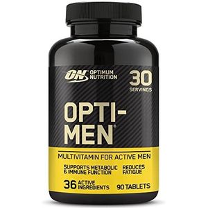 Optimum Nutrition Opti-Men Multi-Vitamine Supplementen voor Mannen met Vitamine D, Vitamine C, Vitamine B6 en Aminozuren, Niet-gearomatiseerd, 30 porties, 90 capsules