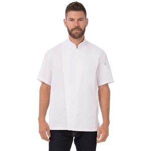 Chef Works B471-XS Springfield Rits Unisex Chefs Jack, X-Small, Wit