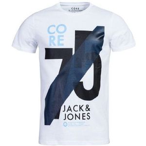 Jack and Jones Nieuw Alex Plain T-shirt met ronde hals en korte mouwen voor heren, Kleur: wit, L