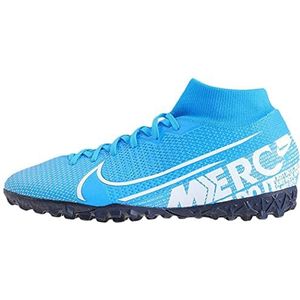Nike Heren Superfly 7 Academy Tf voetbalschoen, Meerkleurig Blue Hero White Obsidian 414, 46 EU
