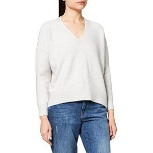 Superdry Studios Slouch Vee Knit Pullover Sweater voor dames, Pale Grey Marl, M