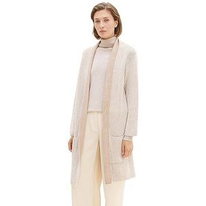 TOM TAILOR Gebreid vest voor dames, 34137 - Offwhite Beige Plaited Rib, XXS