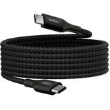 Belkin BoostCharge USB-C/USB-C-voedingskabel (2 m), snellaadkabel met 240 W Power Delivery, USB-IF-gecertificeerd, compatibel met MacBook Pro, Chromebook, Samsung Galaxy, iPad, en meer - Zwart