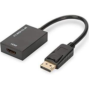 ASSMANN DisplayPort grafische adapter, DP naar HDMI Type A, 4K Ultra HD 60Hz, 4096 x 2160 pixels, zwart