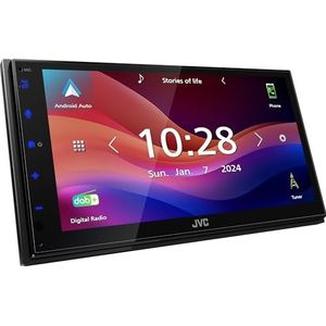 JVC KW-M595DBT - 17,3 cm WSVGA (1024 x 600px) Moniceiver met DAB+/FM, CarPlay, Android Auto, Apple & Android USB-mirroring, Bluetooth, capacitief touchpaneel, DSP, 4 x 50 watt, 3 x Pre-Out 2,5V