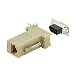 DIGITUS D-Sub 9 naar RJ45 adapter - koppeling voor zelfmontage - stekker naar bus - RS-232 - RS-485 - PVC-behuizing