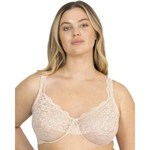 Smart & Sexy Women's Plus Size Signature Lace Unlined Underwire Bra with Added Support, in The Buff, 38DD