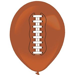 Amscan 9912285 - Latexballonnen Touchdown, 6 stuks, 1-zijdige druk, luchtballon