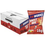 Popworks Sweet BBQ Chips, Doos 12 stuks x 16 g