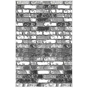 Homemania Bedrukt tapijt Grey Brick 1, bedrukt, meerkleurig, polyamide, 80 x 200 cm