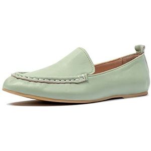 L37 HANDMADE SHOES Dames No Escape Loafer Flat, groen, 40 EU