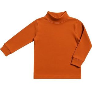 BABIDU Punt NOU Onderhemd voor kinderen, uniseks, halfronde kraag, halfwan, ondergoed voor jongens en meisjes, uniseks, 2 tot 16 jaar, katoenen en polyester, pluche stof, Grapefruit-sinaasappel, 10