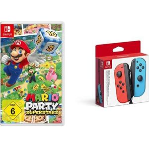 Nintendo 250003 Joycon Controleur Reeks, Rood/Blauw (Nintendo Switch) & Nintendo Mario Party Superstars Standard Multilingue Nintendo Switch