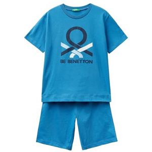 United Colors of Benetton Pyjama voor baby's en jongeren, Blauw, 90 cm