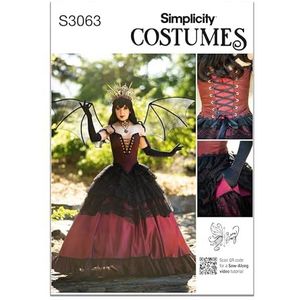 SIMPLICITY Naaipatroon SS3063H5 Misses' korset en rok kostuum van Raine Emery H5 (6-8-10-12-14)