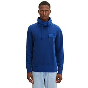 TOM TAILOR Uomini Sweatshirt met sjaalkraag 1034367, 19168 - Hockey Blue, L