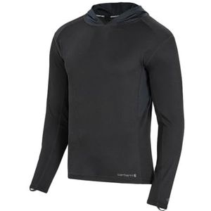 Carhartt Men's UM0222M Force® Midweight Micro-Grid Base Layer Hoodie - Medium Regular - Black
