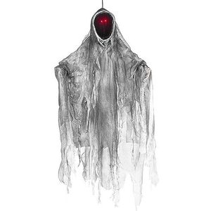 Boland 73096 - Hangend gezichtsloos spook met LED, 36 cm, incl. batterijen, oplichtende ogen, Halloweendecoratie, horrordecoratie voor Halloween
