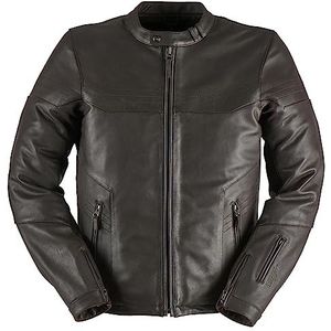 Allan - Motorjack - Zwart - Gewaxed Rundleer - Met Uitneembare Voering