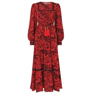 Joe Browns Dames herfst paisley print shirred taille midaxi jurk, veelkleurig, 10, Meerkleurig, 36