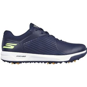 Skechers Heren Shoe-go Golf Elite Vortex Sneaker, Navy Synthetische Lime Trim, 45 EU