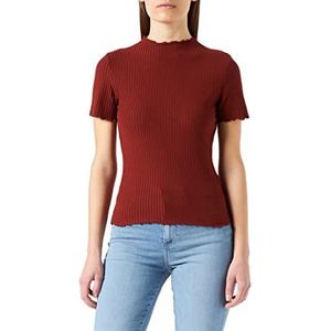 ONLY Dames ONLEMMA S/S Highneck TOP NOOS JRS 15224967, henna, XS