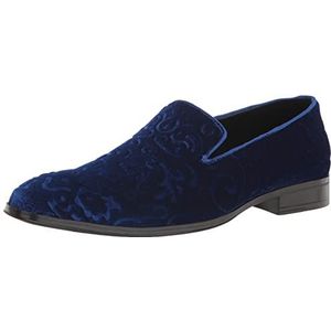 Stacy Adams Saunders velours slippers voor heren, koningsblauw, 45 EU, koningsblauw, 45 EU
