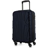 Suitline handbagage harde koffer, cabinekoffer, TSA, 55 cm, ca. 34 liter, 100% ABS mat donkerblauwe