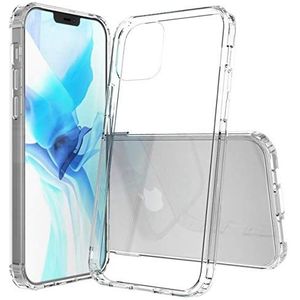 JT Berlin Pankow-Clear beschermhoes voor de Apple iPhone 12 Pro Max (6,7 "") hoes transparant (schokabsorberend TPU-frame, krasbestendige achterkant van acrylglas, anti-vingerafdrukcoating)