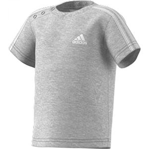 adidas 3 Stripes T-shirt met korte mouwen, Medium Grey Heather/White, 74
