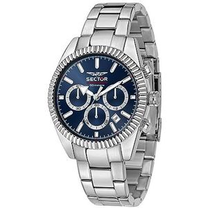 Sector No Limits herenhorloge collectie 240 Limited Edition, chronograaf, kwarts - R3273676008, Zilver, 41mm, Armband